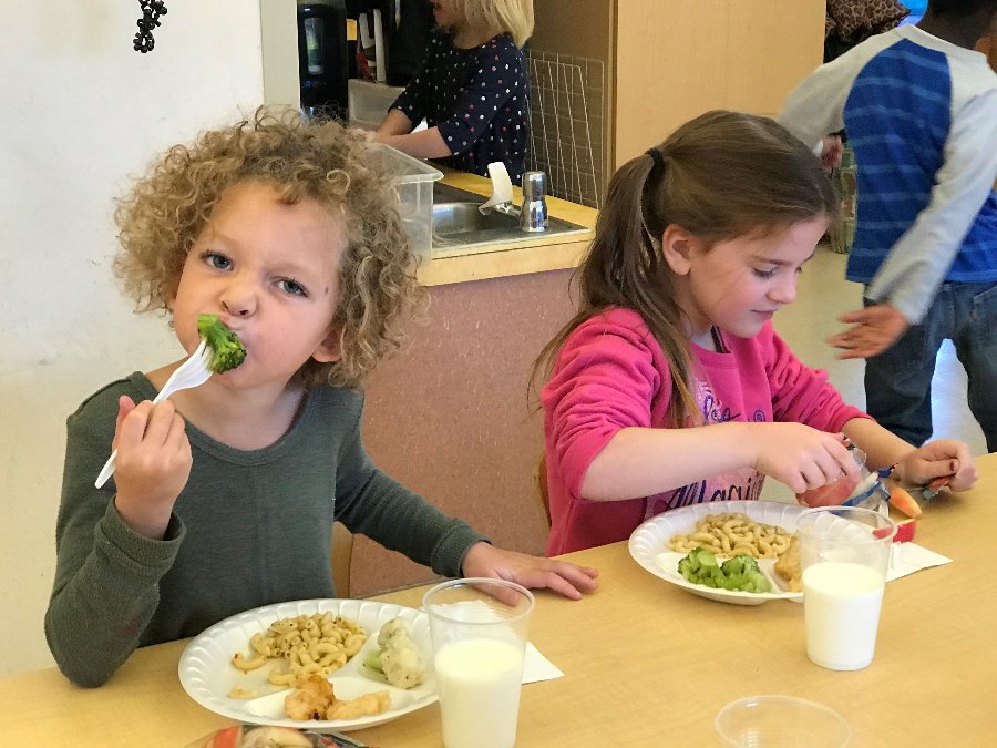 children eating healthy