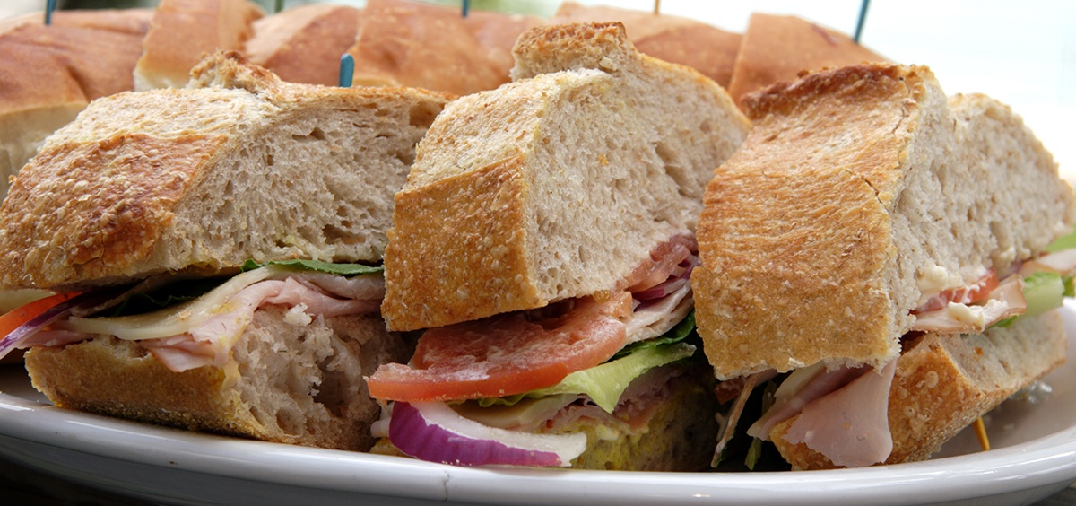 Healthy sandwich tray