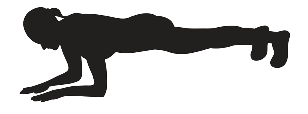 Illustration of a person doing a plank