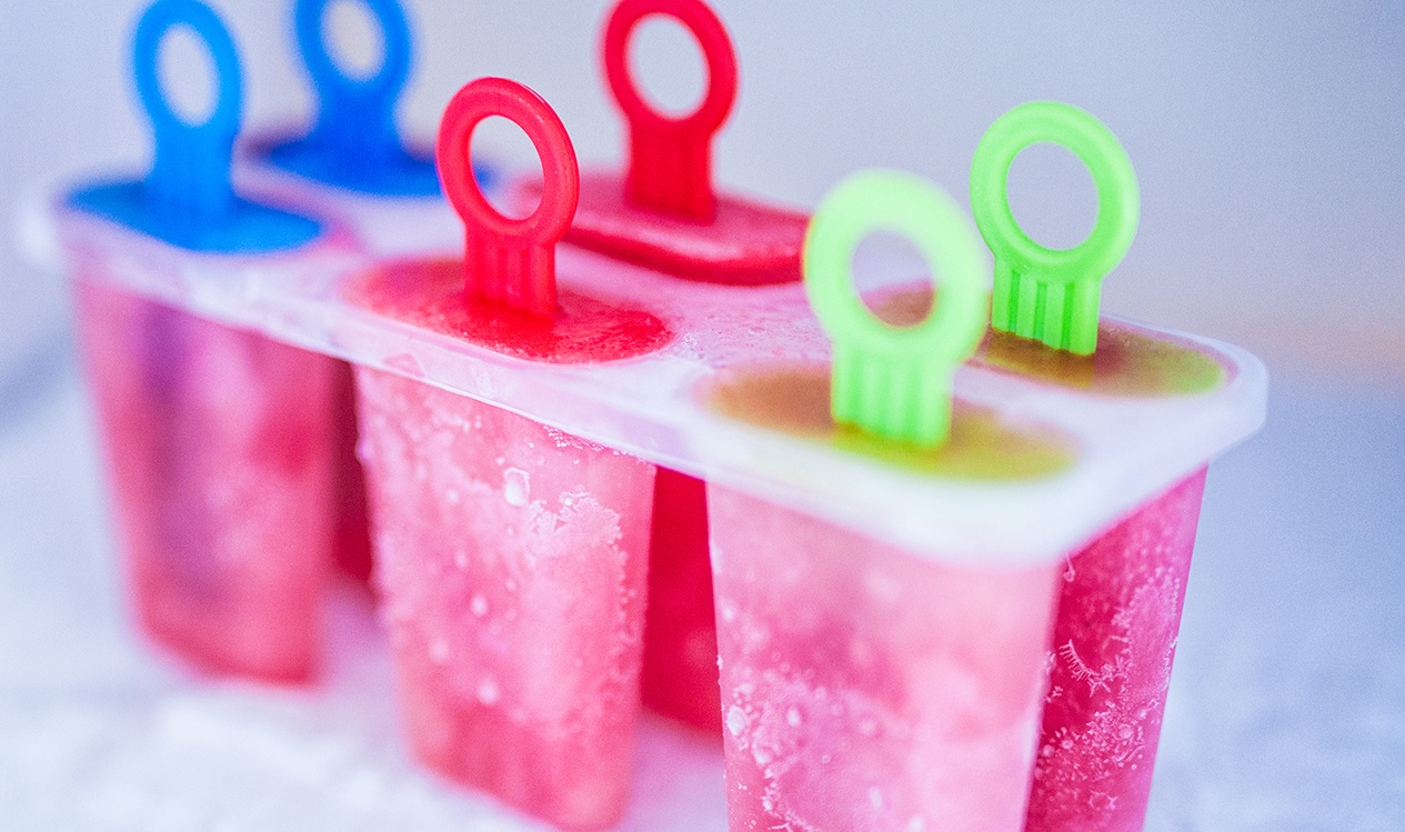 Homemade fruit popsicles