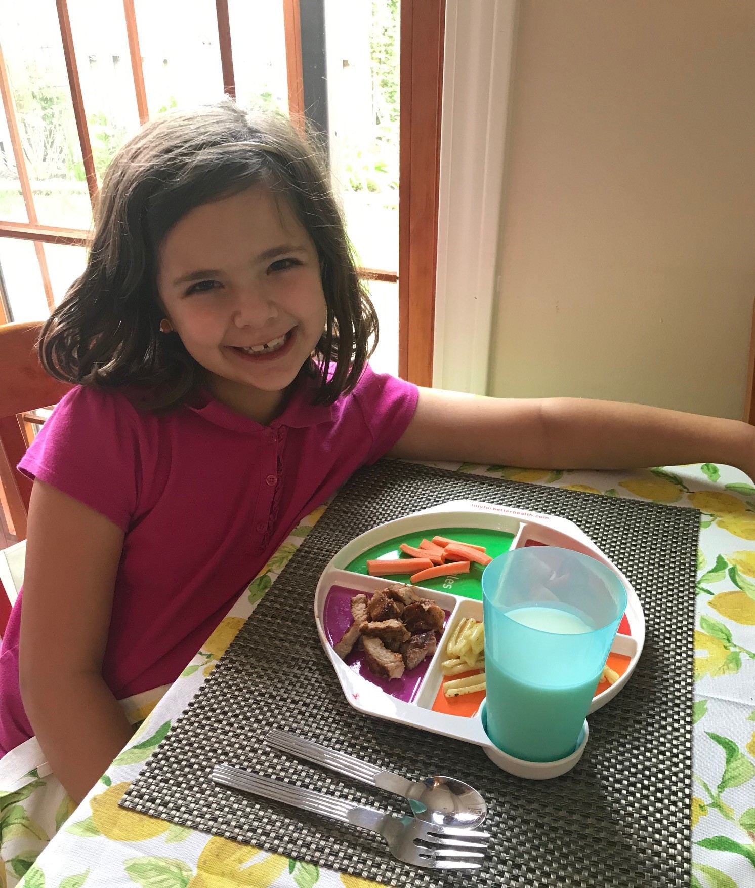 Little girl with MyPlate
