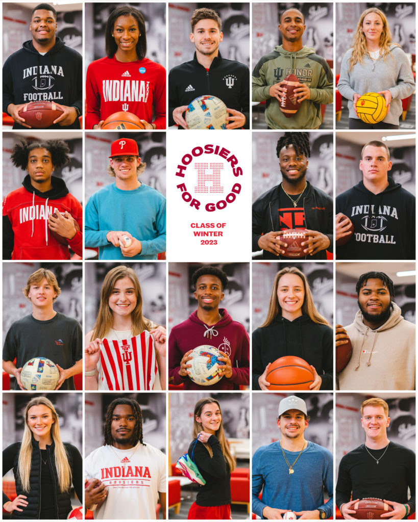 Hoosiers for Good athlete photos in a grid pattern
